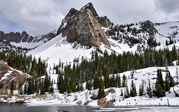 Sundial Peak in the Wasatch Mountains, with Lake Blanche in the foreground