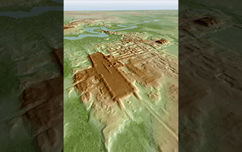 3D image of a 3,000-year-old Mayan monumental earthen platform
