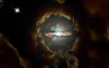 Multimedia Gallery - Wolfe Disk with distant quasar | NSF - National  Science Foundation