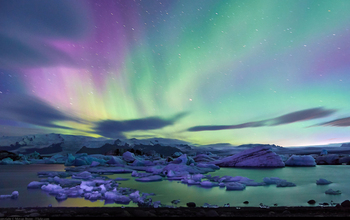 aurora borealis seen in Iceland