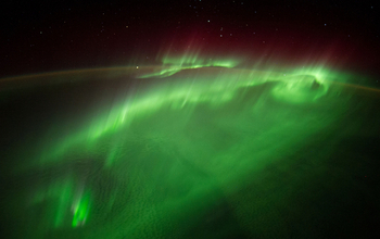 An aurora viewed from the International Space Station