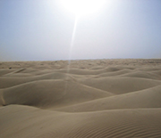 View of the sands of the Sahara Desert.