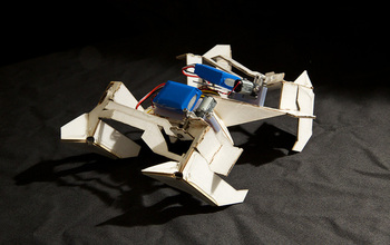 The self-folding mobile prototype developed by researchers at MIT and Harvard