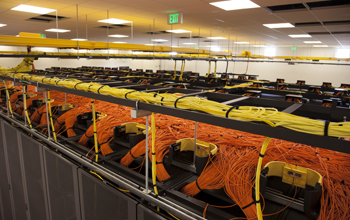 Over a dozen miles of cable help run key components of Yellowstone supercomputer