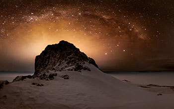 Castle Rock in winter, Antarctica