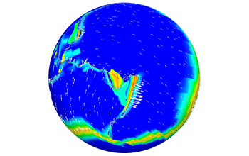 the Pacific and the Australian tectonic plates and the New Hebrides and Tonga microplates.