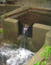 Photo of a gauging station at Hubbard Brook.