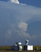 cloud radars catching a storm.