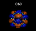 Graphical representation of seven test molecules and 3D electron orbitals.