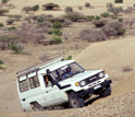 Photo of terrain vehicle in the Awash Valley in Ethiopia.