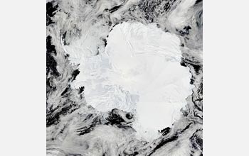 satellite image of Antarctica