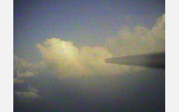 An AUAV enters a cloud during the Maldives AUAV Campaign.