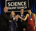 Intel chairman Craig Barrett (far left) presents 2006 Intel Science Talent Search awards.