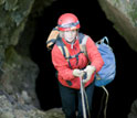 Photo of biologist Kate Langwig near a mine in N.Y. state.