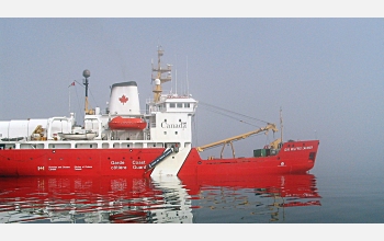 Much of the research was conducted aboard the Canadian Coast Guard icebreaker Sir Wilfrid Laurier.