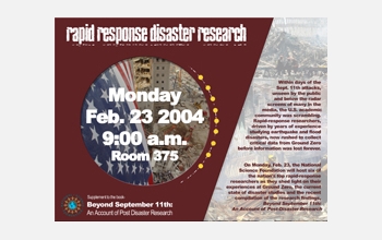 Rapid response disaster research