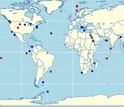 Geographic distribution of samples in which the new genetic abilities have been located.