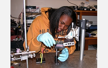 Brittney Perry participates in an undergraduate research program.