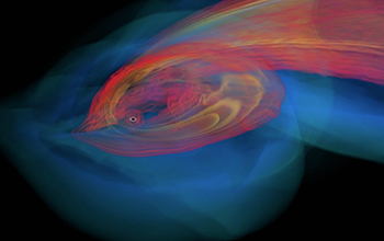 computer simulation showing the rapid formation of an accretion disk