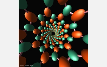 A view down the middle of a boron nitride nanotube