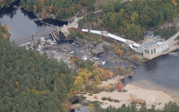 aerial view of Hiram dam