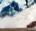 Photo of a torrent of ice-water from Mendenhall Glacier.