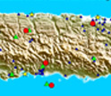 Map showing the GPS-seismic-tide gauge monitoring network in Puerto Rico and the Virgin Islands.