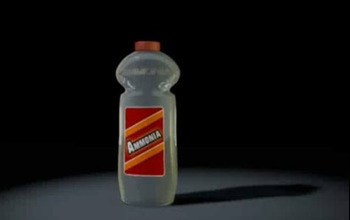 Bottle labeled Ammonia