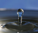 Closeup of a water droplet