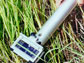 Photo of the portable carbon dioxide gas exchange system which measures grass leaf photosynthesis.