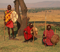 Maasai morans tribesman in Kenya. Example of a large group with maintained cooperation.