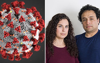 Juan Perilla (far right) and Jodi Hadden-Perilla are leading a research team that is investigating the structure of the novel coronavirus