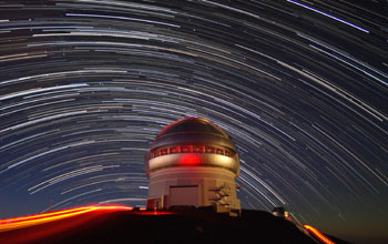 Star trails over Gemini North