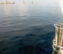 recovery of a water sampling device at the Gulf of Mexico oil spill.