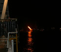 night-time recovery of a sampling device at the the Deepwater Horizon oil spill.