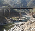 Tuolumne River and its dry riverbed