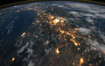 view of Earth's electrical storms from space