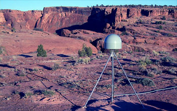 The GPS station at Canyon de Chelly National Monument, near Chinle, Ariz.