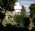 Photo of a telescope scene, part of the CHARA array on Mount Wilson, California, November 2009.