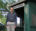 Photo of Lamine Mili in front of the Edison Lab in Fort Myers, Fla.