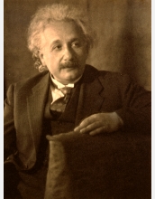 photo portrait of physicist Albert Einstein