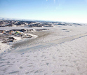 Photo of the temporary ice runway at Australia's Davis Station.