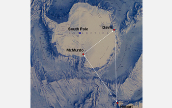 Map showing the route taken by the medevac flight.