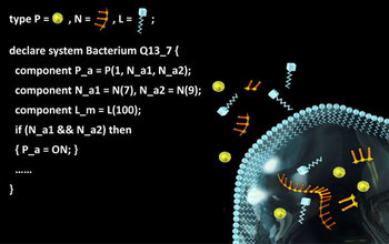Illustration showing molecular structures