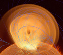 A simulation of a coronal mass ejection from the sun
