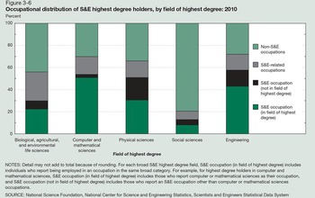 figure describing STEM degree holders' occupations