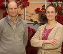 Photo of researchers David Bowman and Jennifer Blach.
