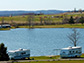 campers around a pond