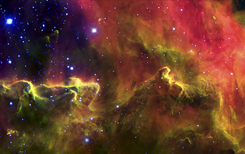 A portion of the Lagoon nebula