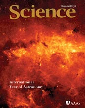 Cover of January 16, 2009, issue of Science magazine